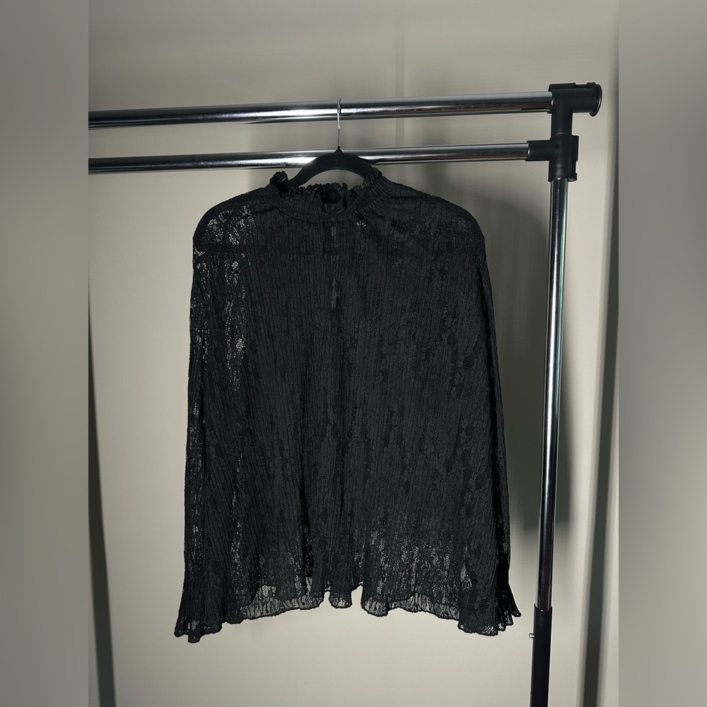 Full Circle Trends | Elegant Black Lace Blouse | 3X